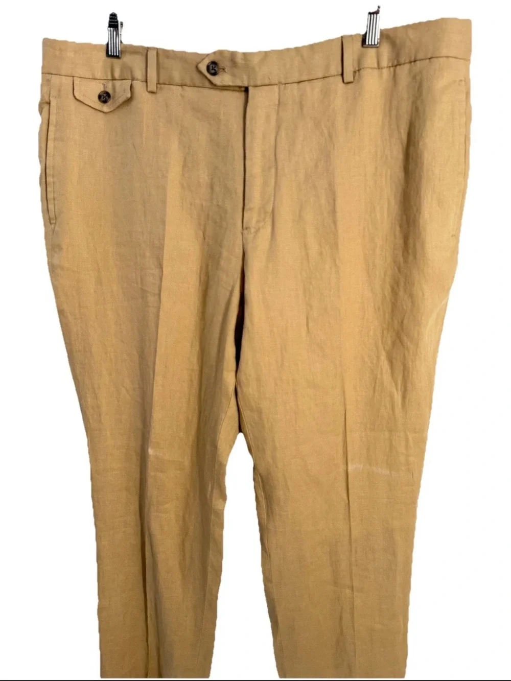 NWT Brooks Brothers Linen trousers,‎ ivory/light khaki Tan Mens W38/L32